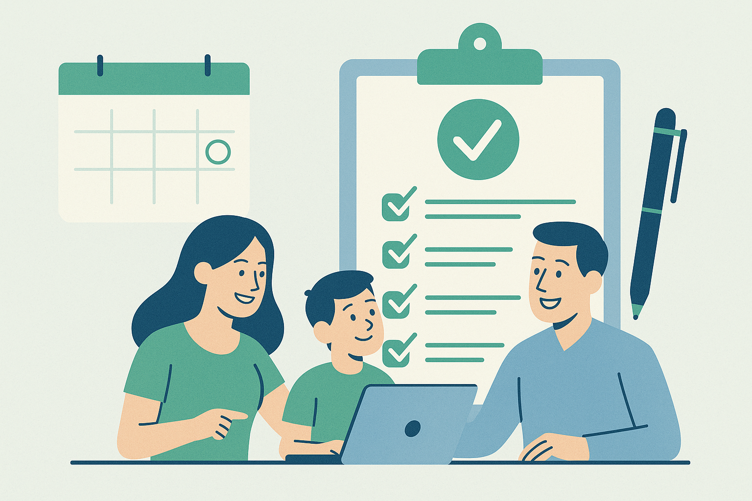 Service & Downloads: jährliche Finanz-Checkliste – Familienkalender und To-Do-Liste