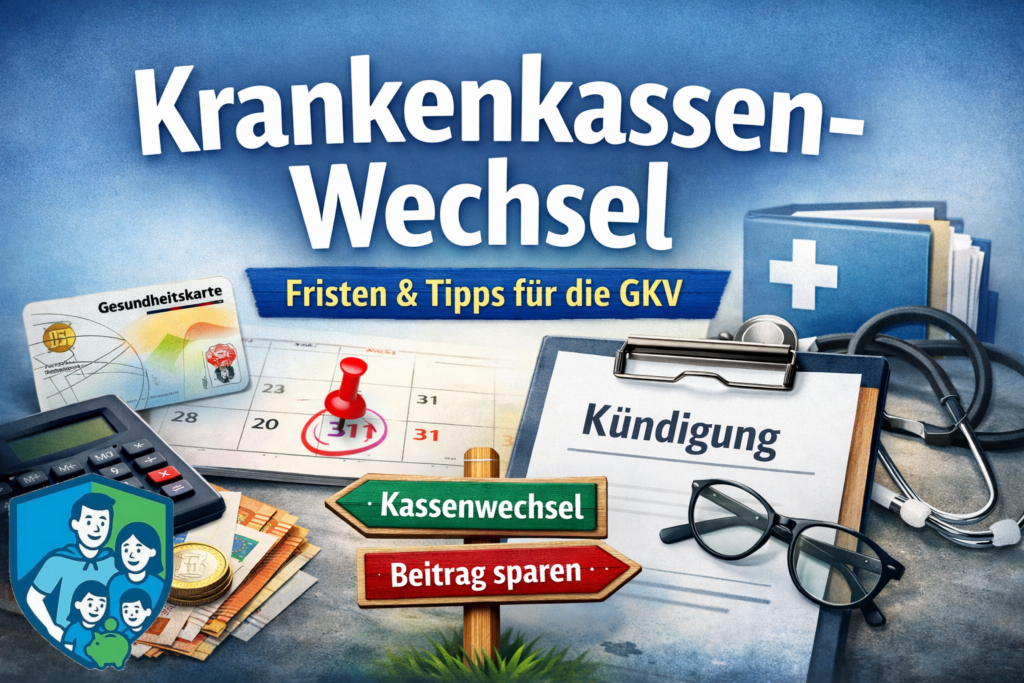 Krankenkassen-Wechsel in der gesetzlichen Krankenversicherung mit Fristen, Kündigung und Spartipps